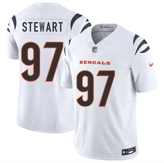 Men & Women & Youth Cincinnati Bengals #97 Shemar Stewart White 2025 Draft F.U.S.E. Vapor Untouchable Limited Stitched Jersey